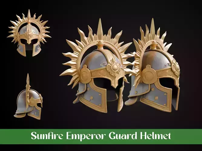 Stylized Celestial Empire Helmet - Sunfire Emperor Guard