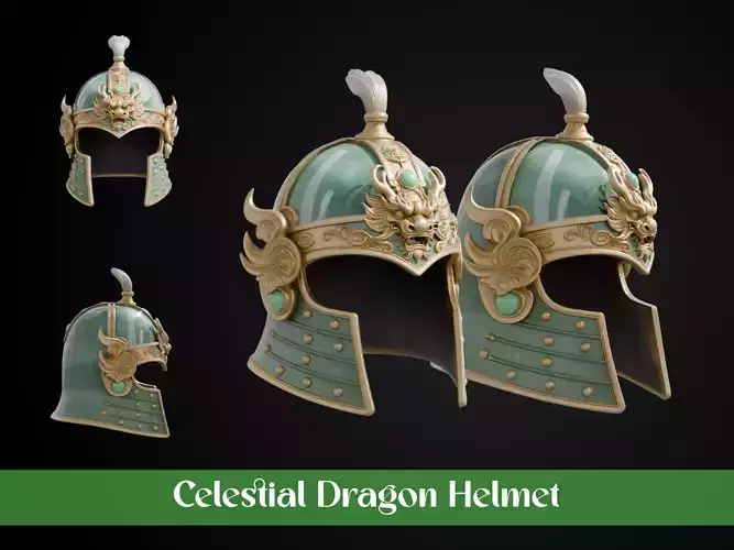 Stylized Celestial Empire Helmet - Celestial Dragon
