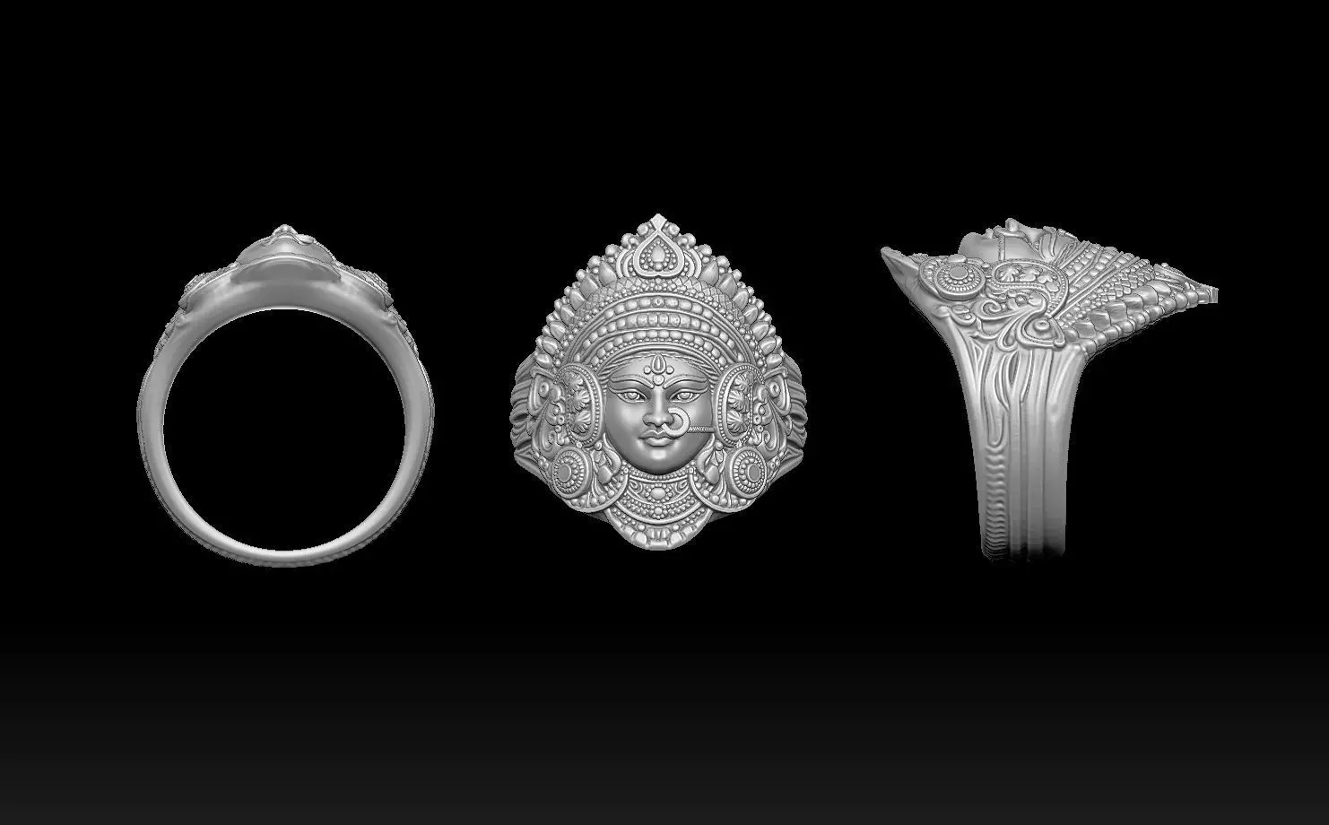 Durga Ring 3D print model