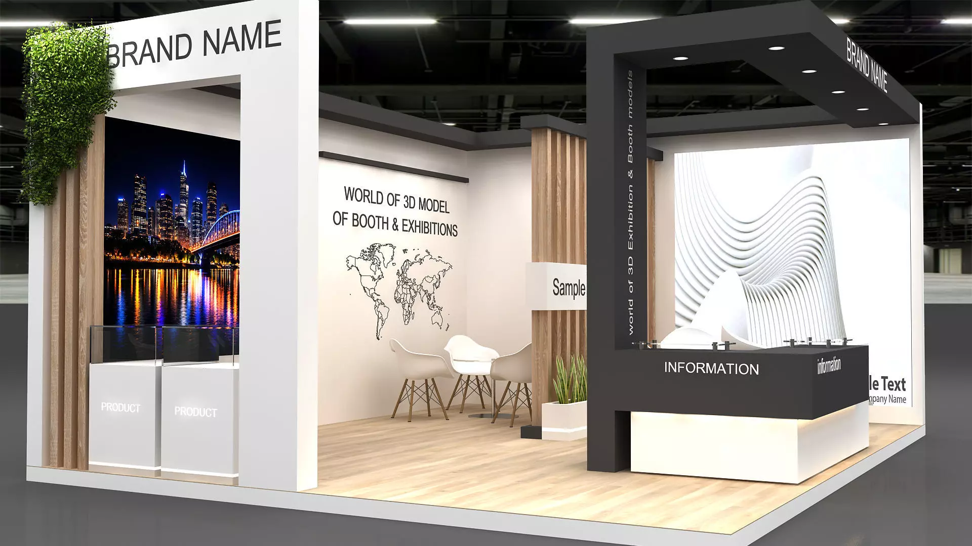 exhibition booth 3D model