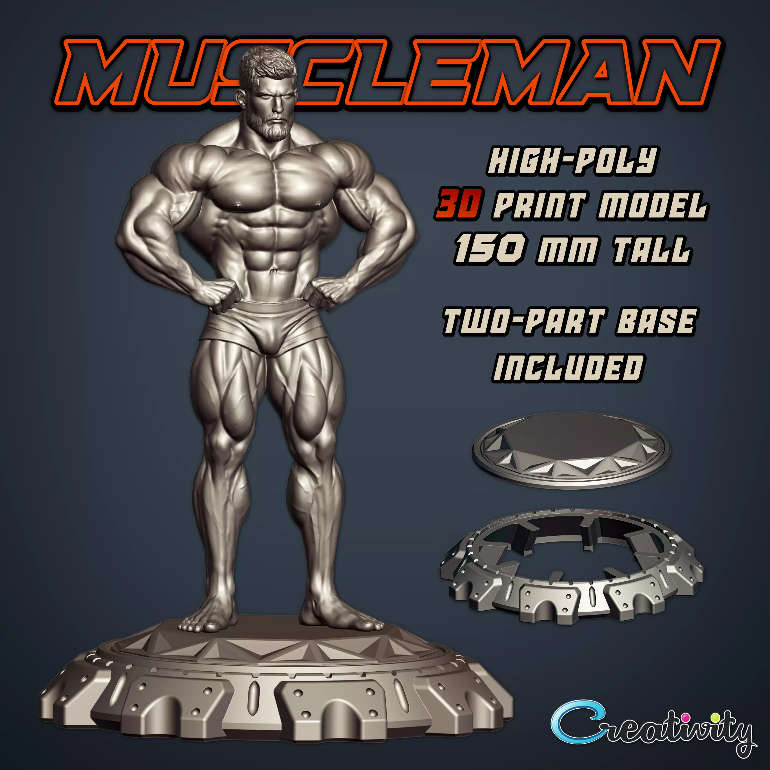 MUSCLEMAN 3D model 3D printable | CGTrader