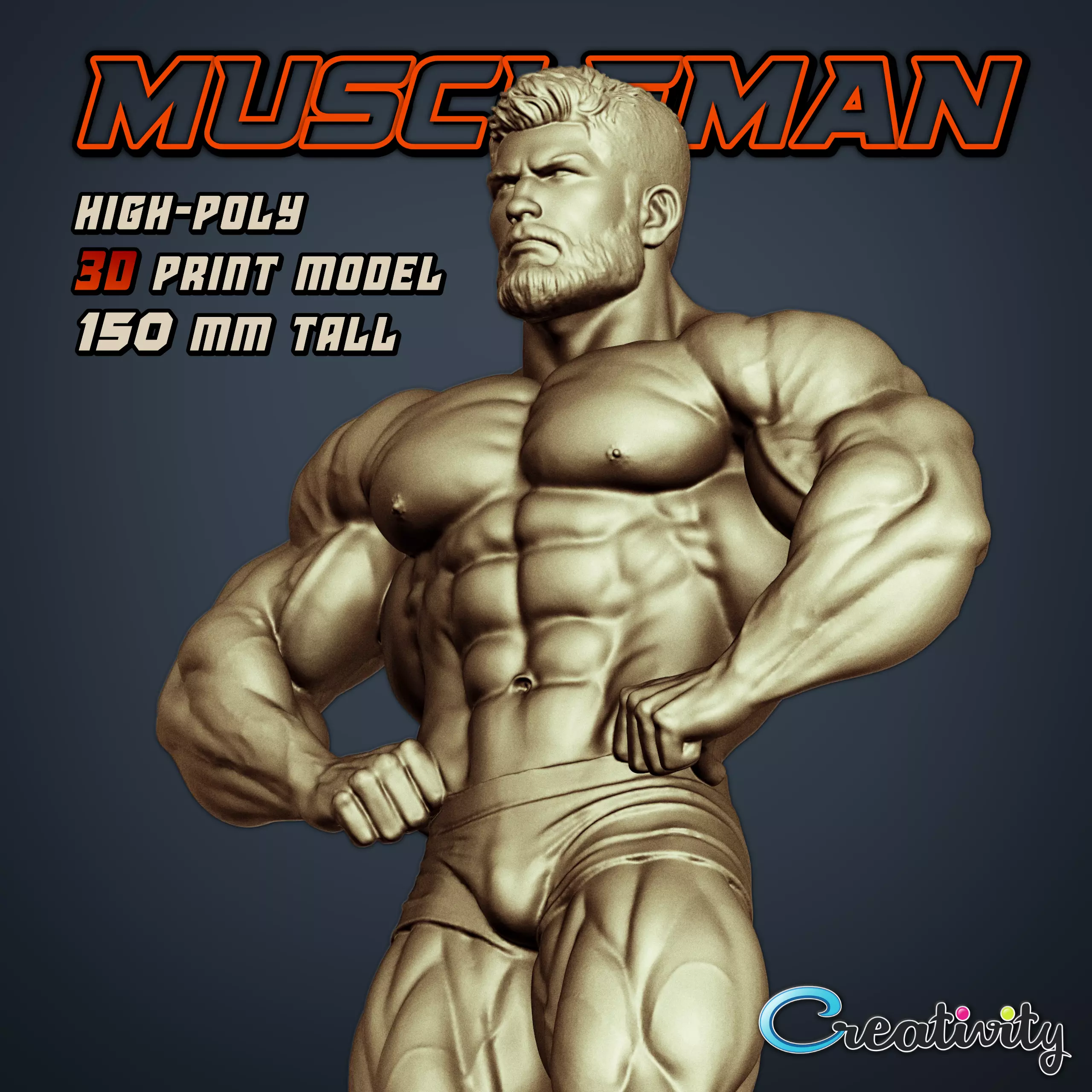 MUSCLEMAN 3D model 3D printable | CGTrader