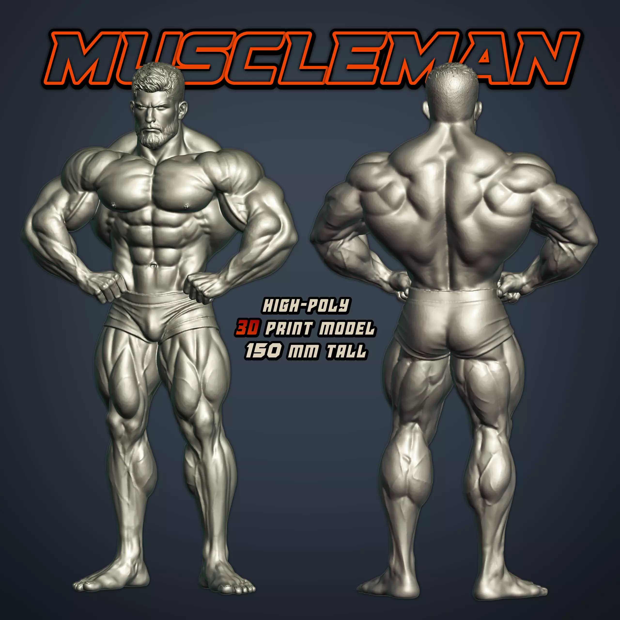 MUSCLEMAN 3D model 3D printable | CGTrader