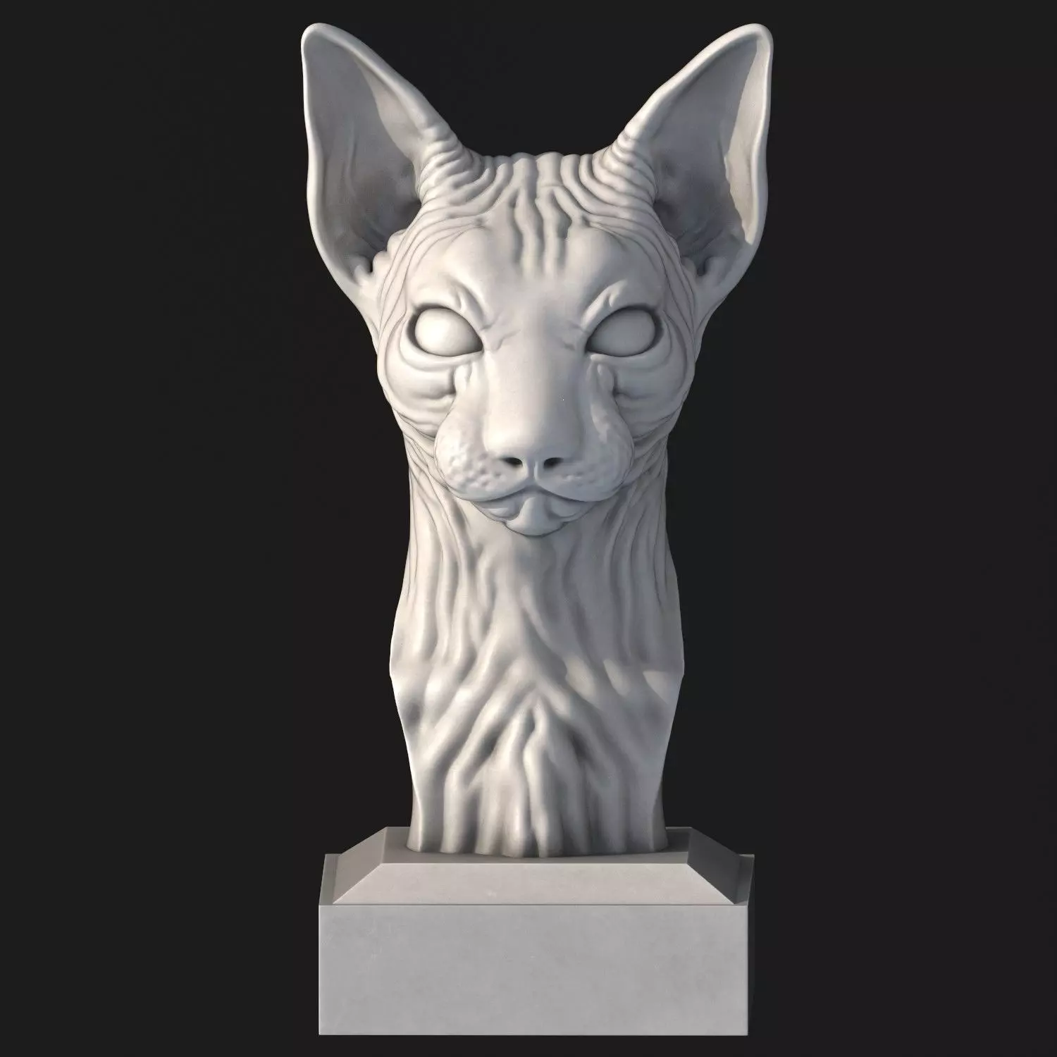 Sphinx Cat statue 3D print model
