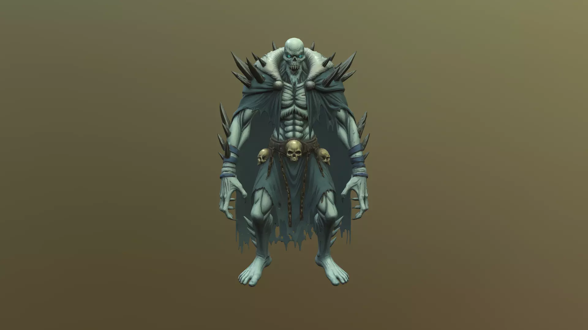Low Poly Stylized Frozen Soul Reaper - PBR Low-poly 3D model