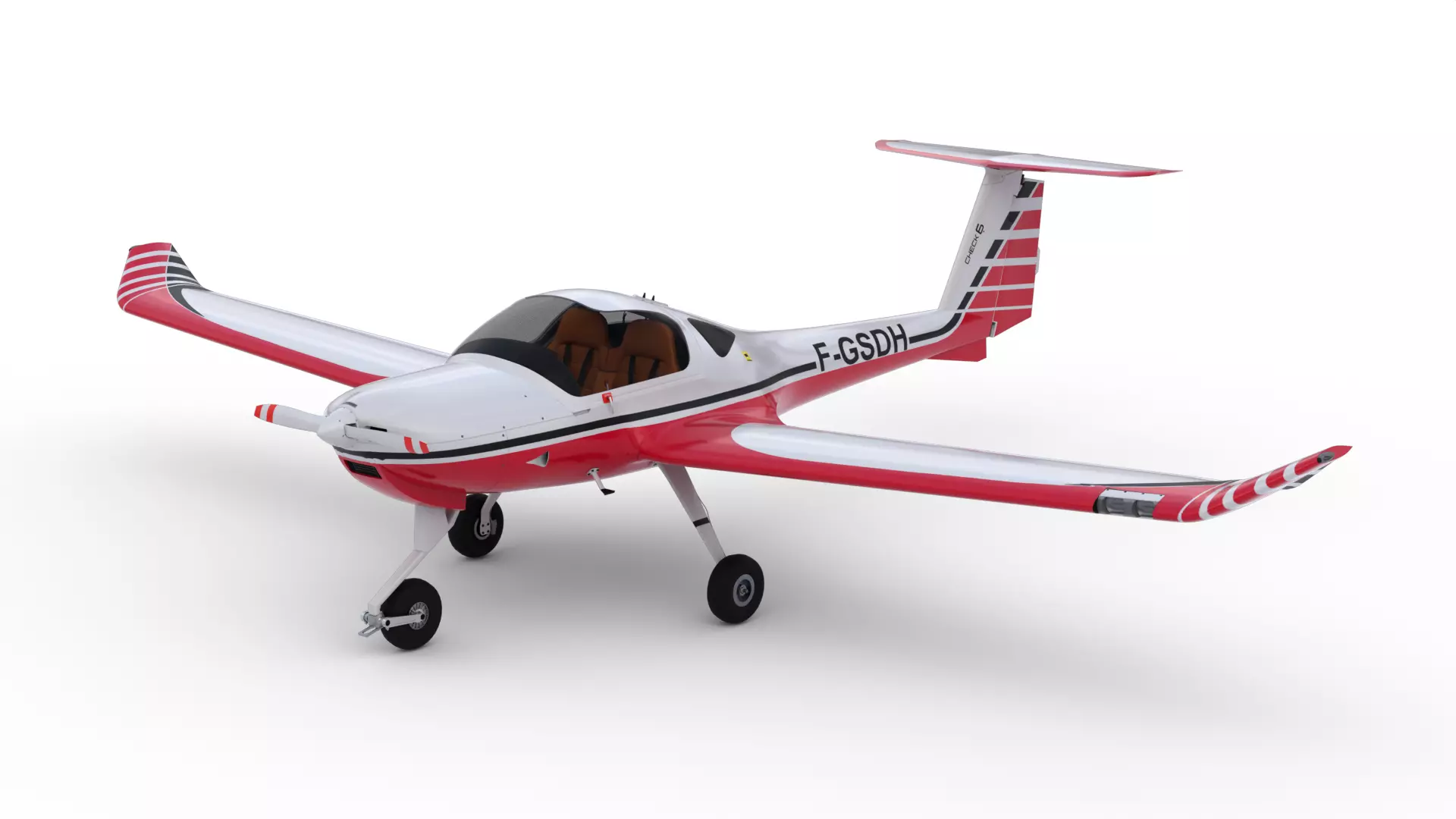 Aircraft Diamond DA-20 GSDH Low-poly 3D model