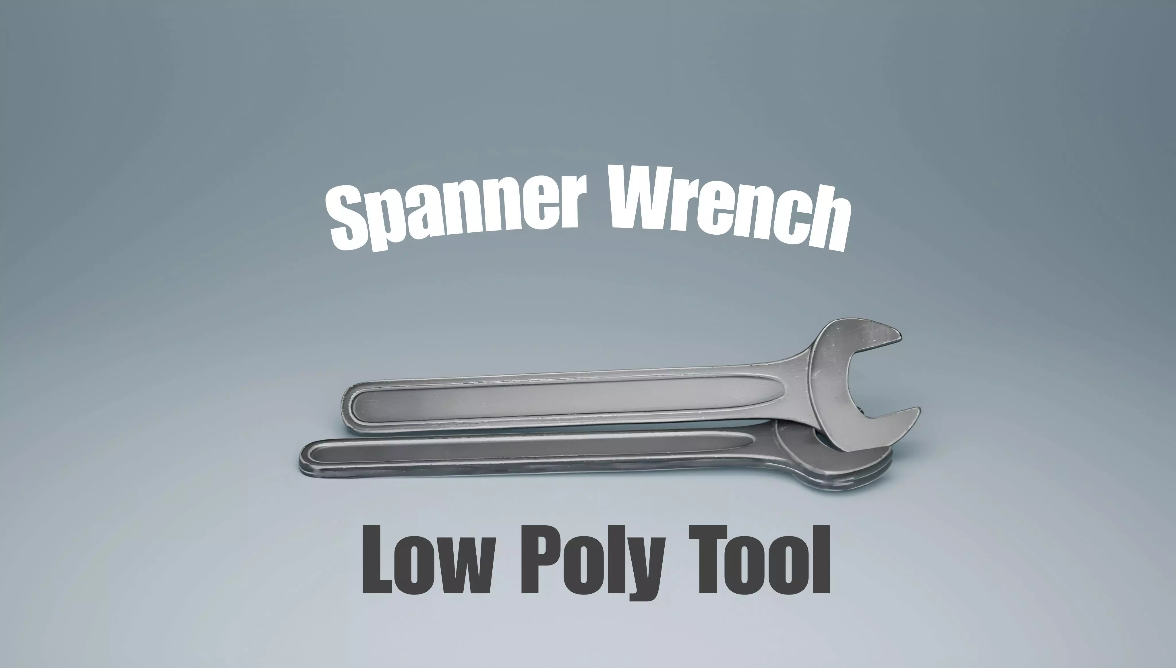 Low Poly Spanner Wrench Tool Model Free low-poly 3D model