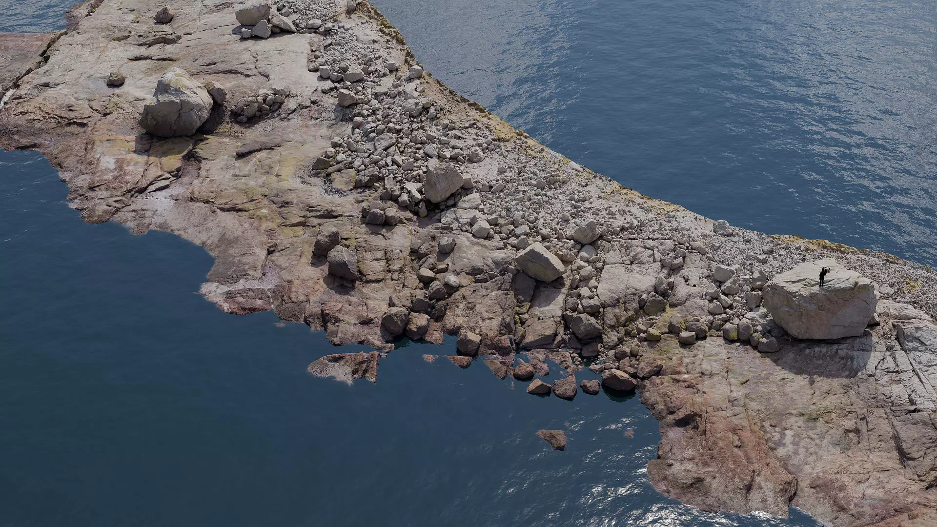 Coastline A Low-poly 3D model