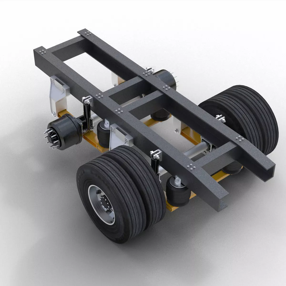 Truck Trailer Chassis 3D model