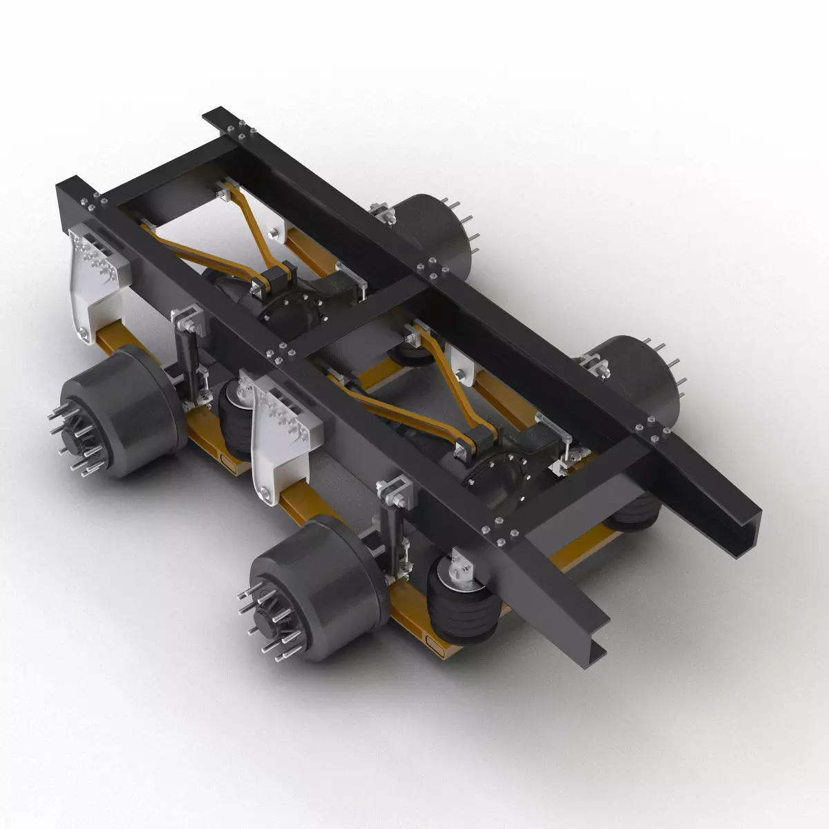 Truck 2 Axle Chassis 3D model