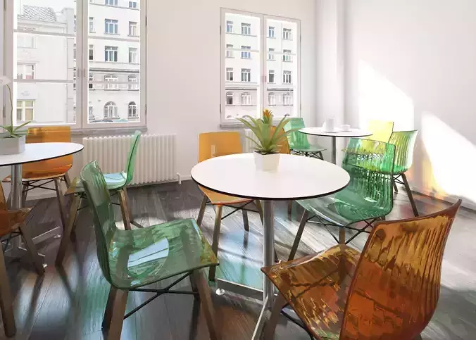 Restaurant room chairs and tables