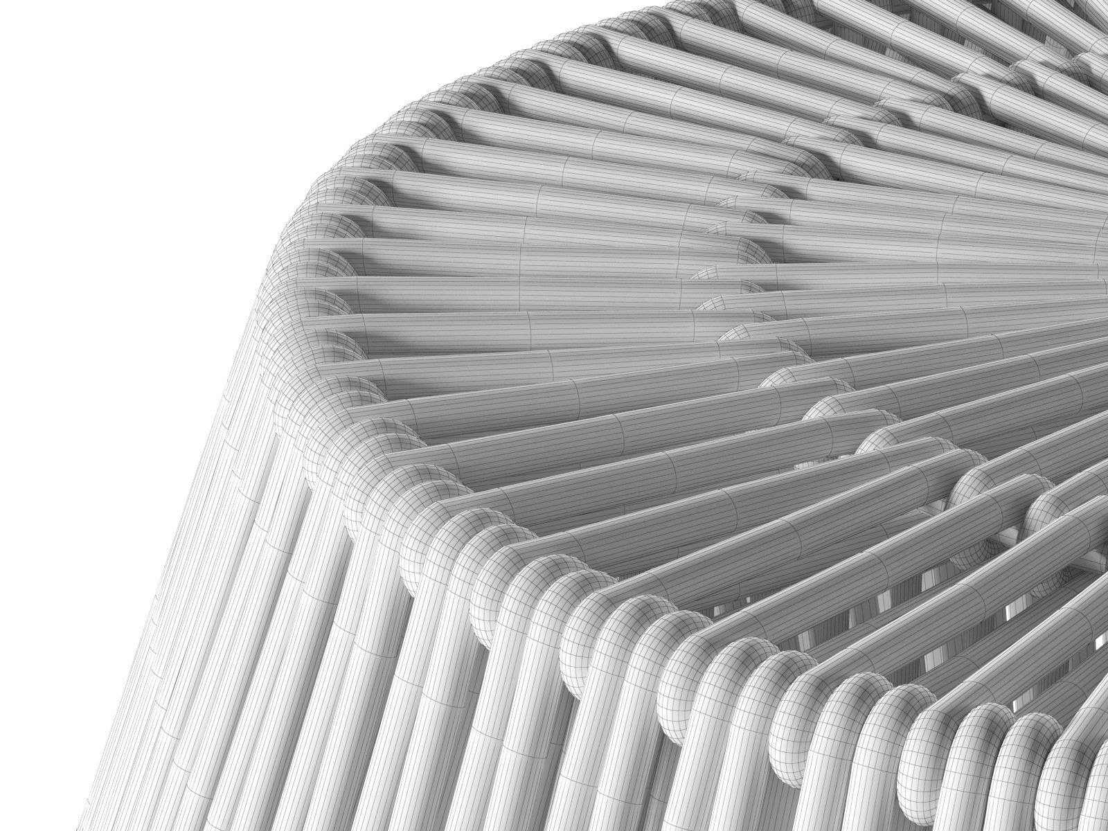 Zigzag Pouf 3D model_3