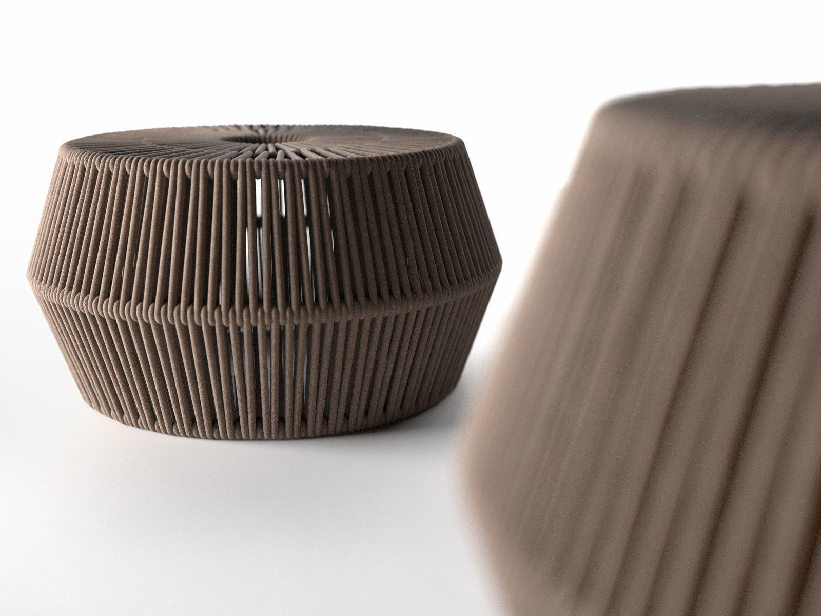 Zigzag Pouf 3D model_1