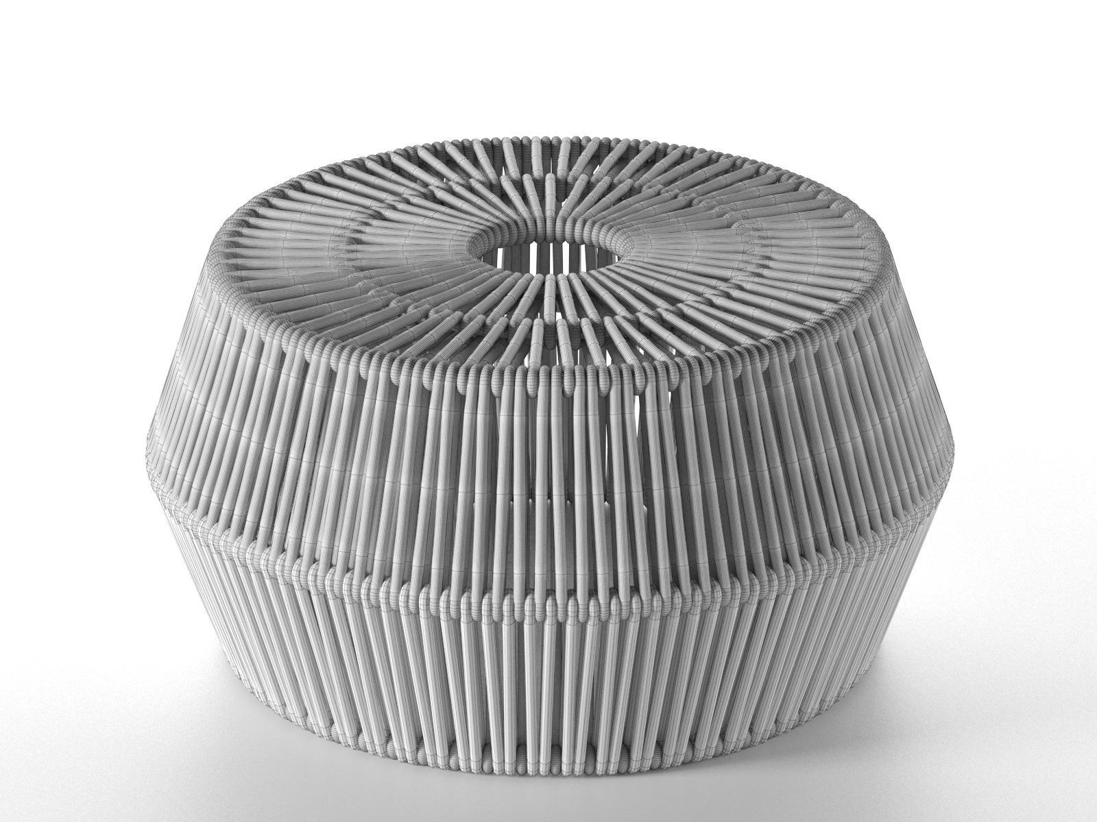 Zigzag Pouf 3D model_4