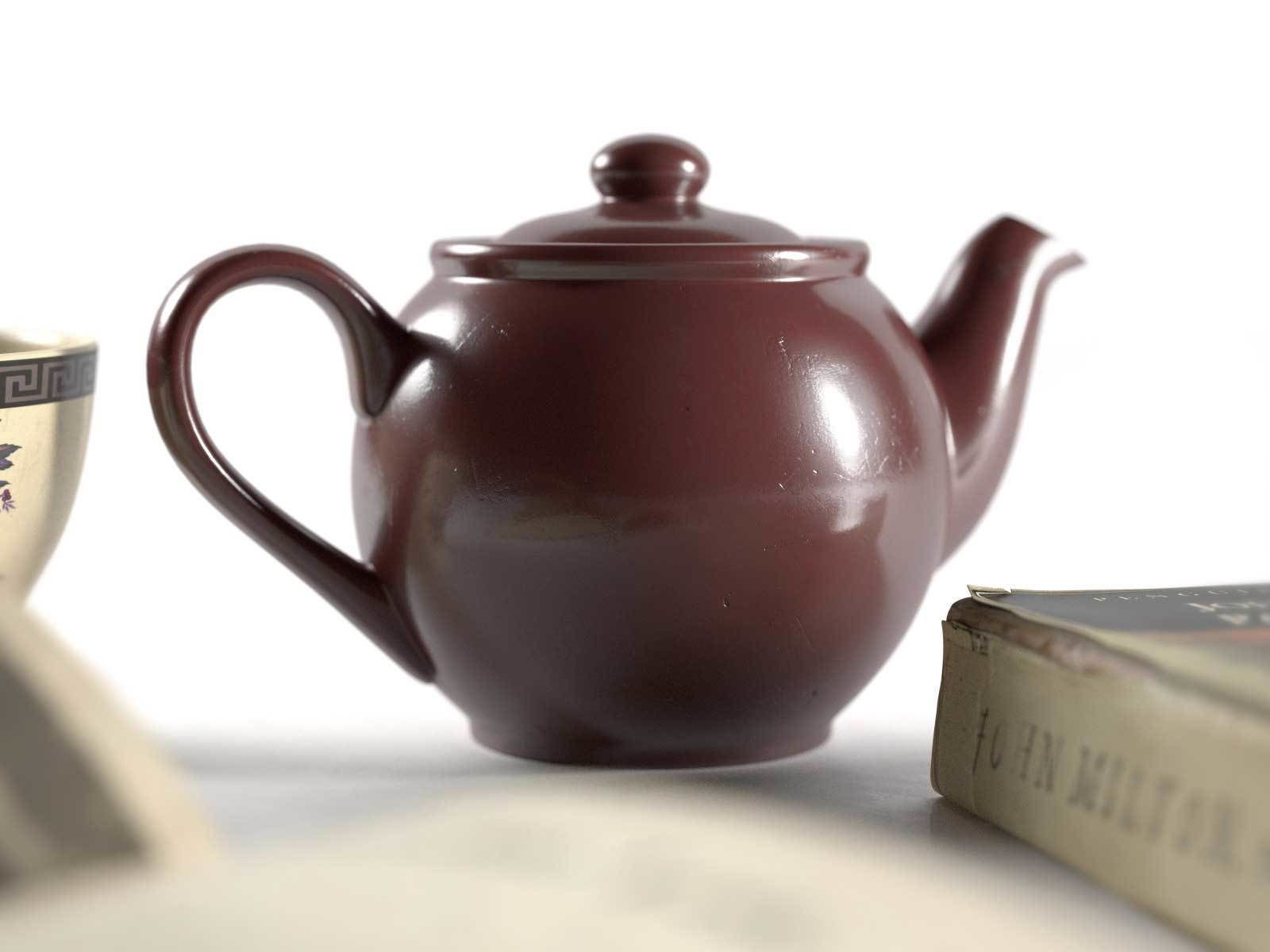 Tea Set with Books 3D model_2
