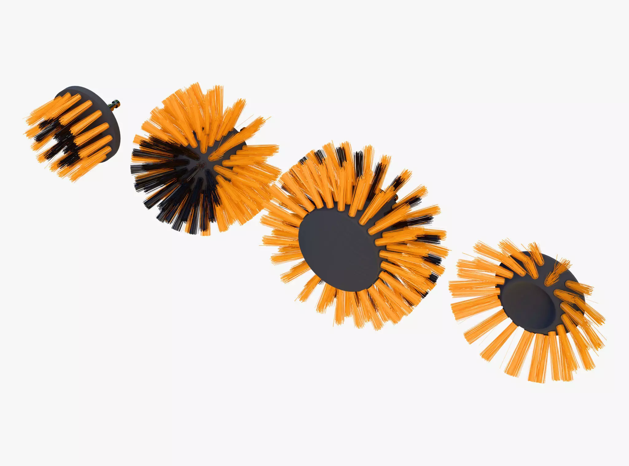 Drill Cleaning Brush Set M1 3D model