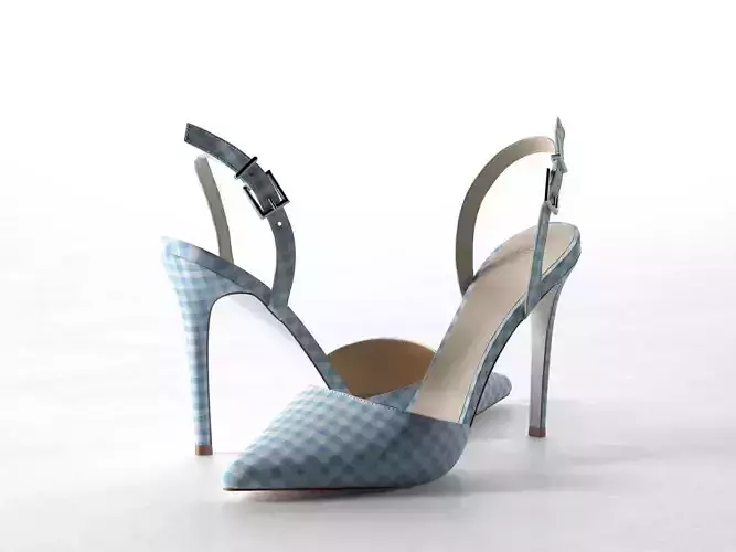 Pyramid Pointed High Heels 3D model