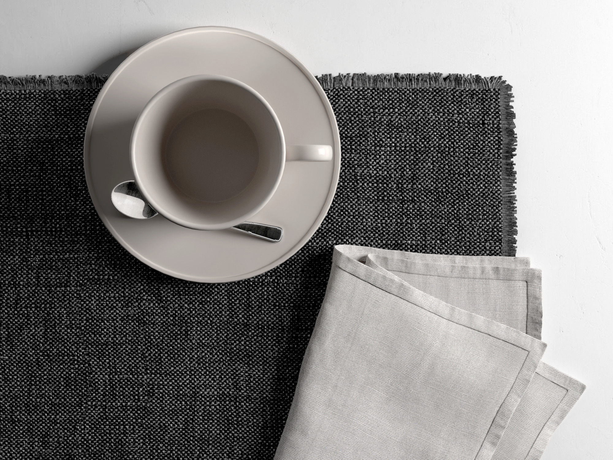 Maya Placemat with Napkin and Tea Cup 3D model_2