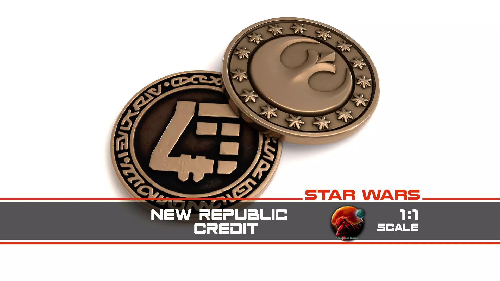 New Republic Credit 1-1 scale 3D print model