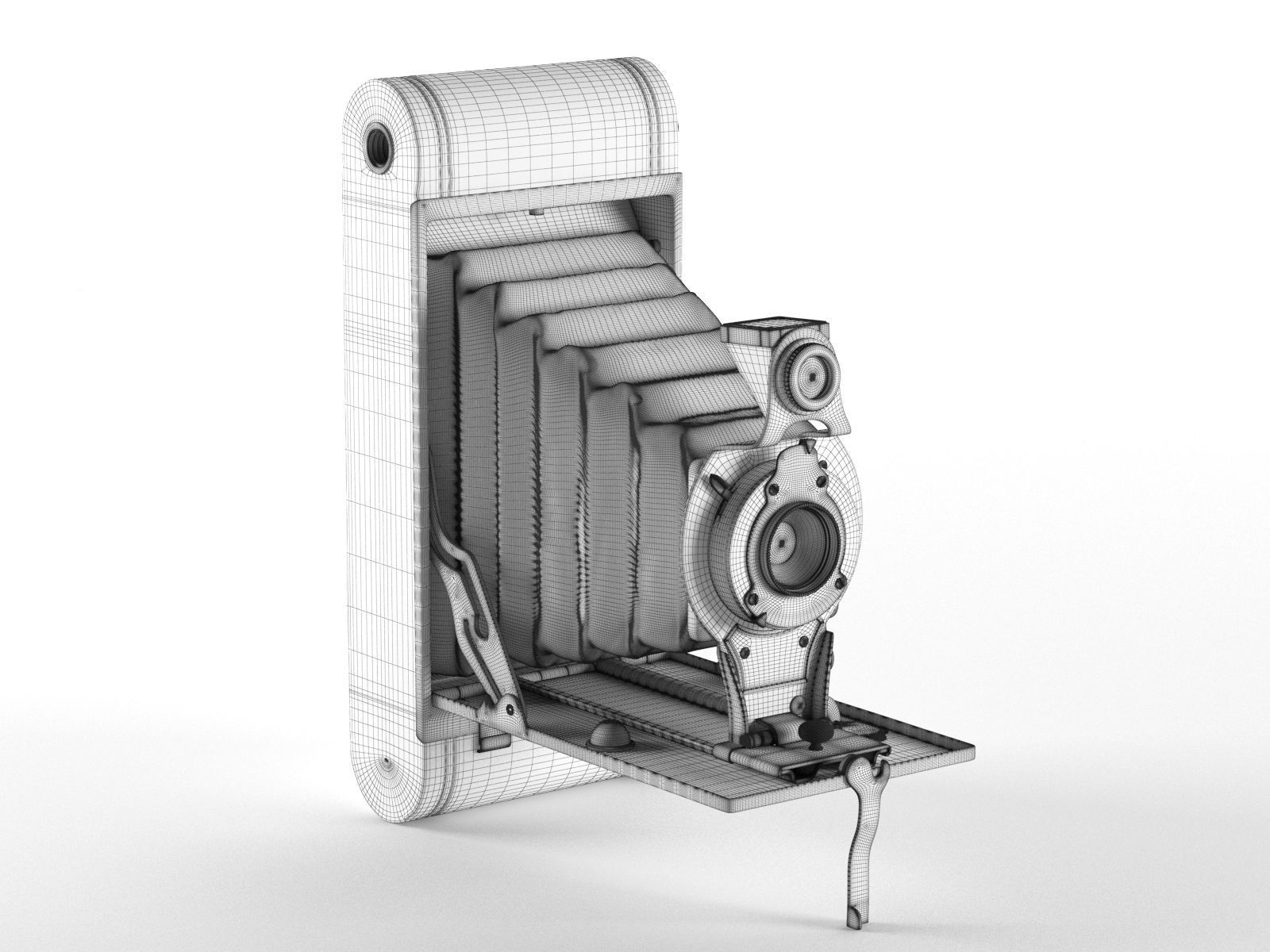 Kodak No2 Folding Autographic Brownie 3D model_4