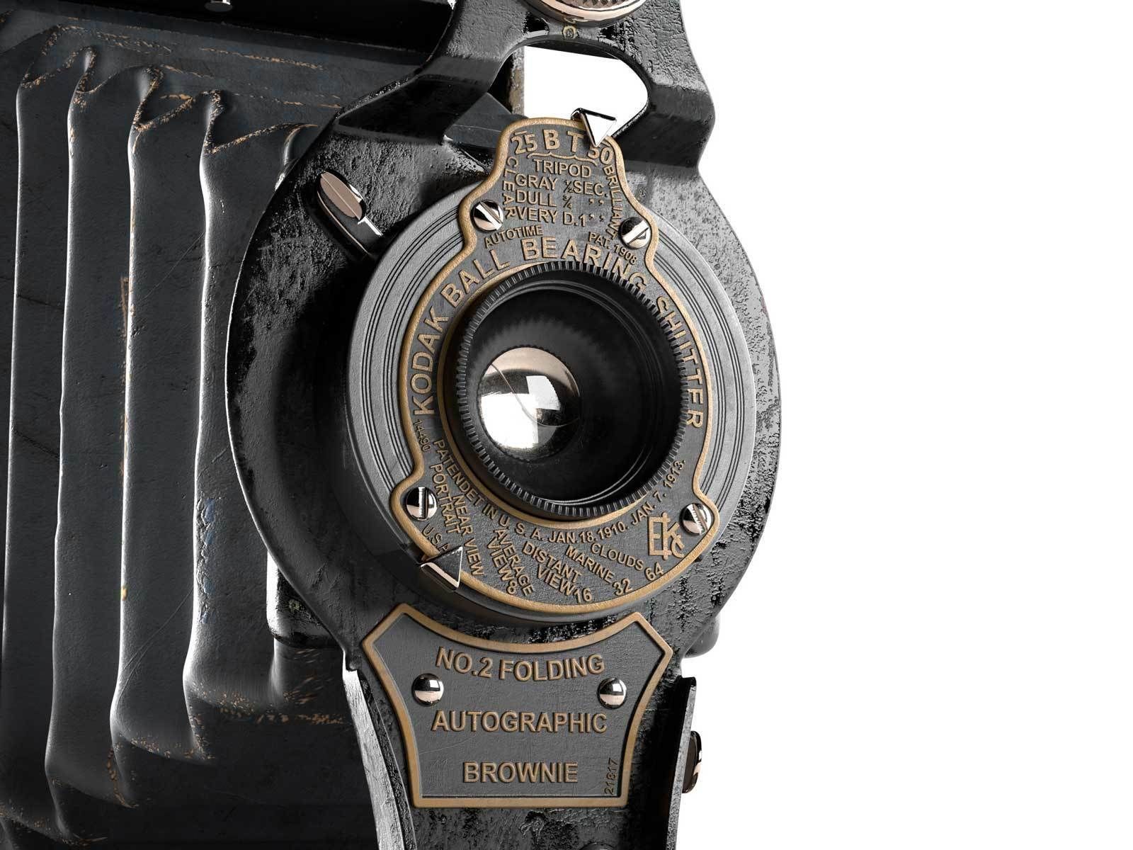 Kodak No2 Folding Autographic Brownie 3D model_2