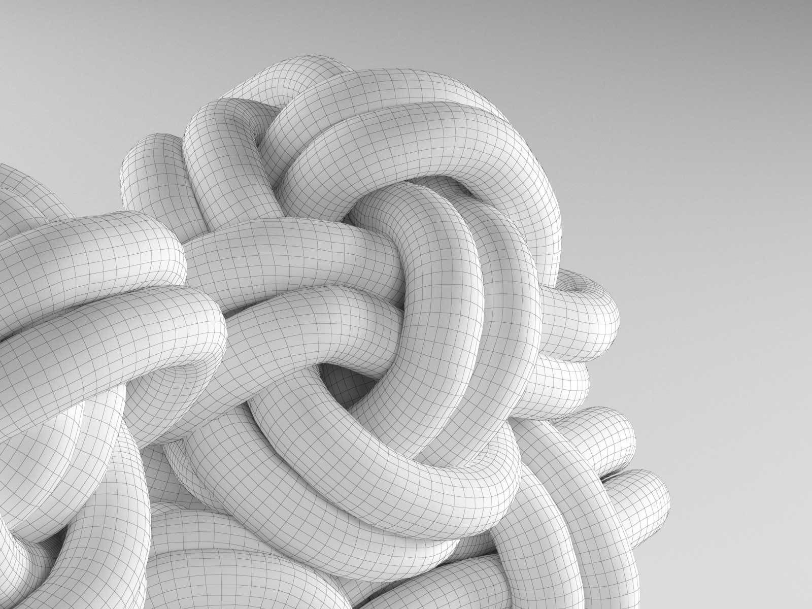 Knot Cushion 3D model_4