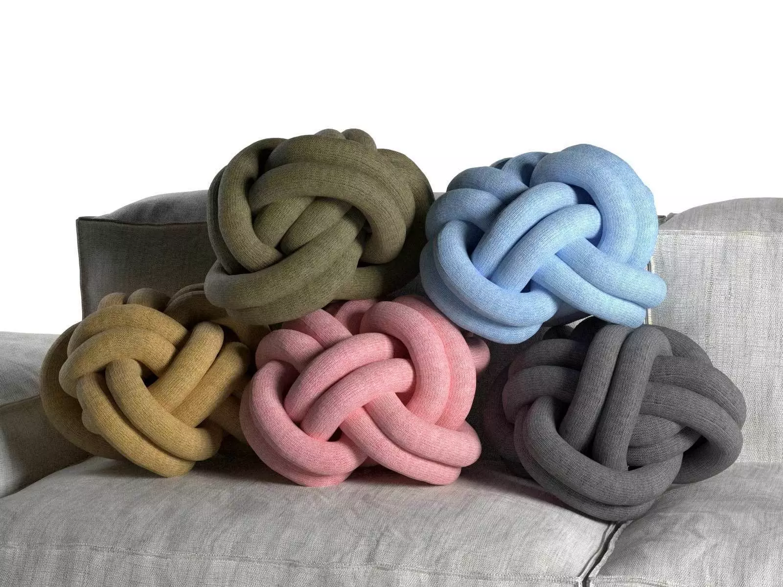 Knot Cushion 3D model_0