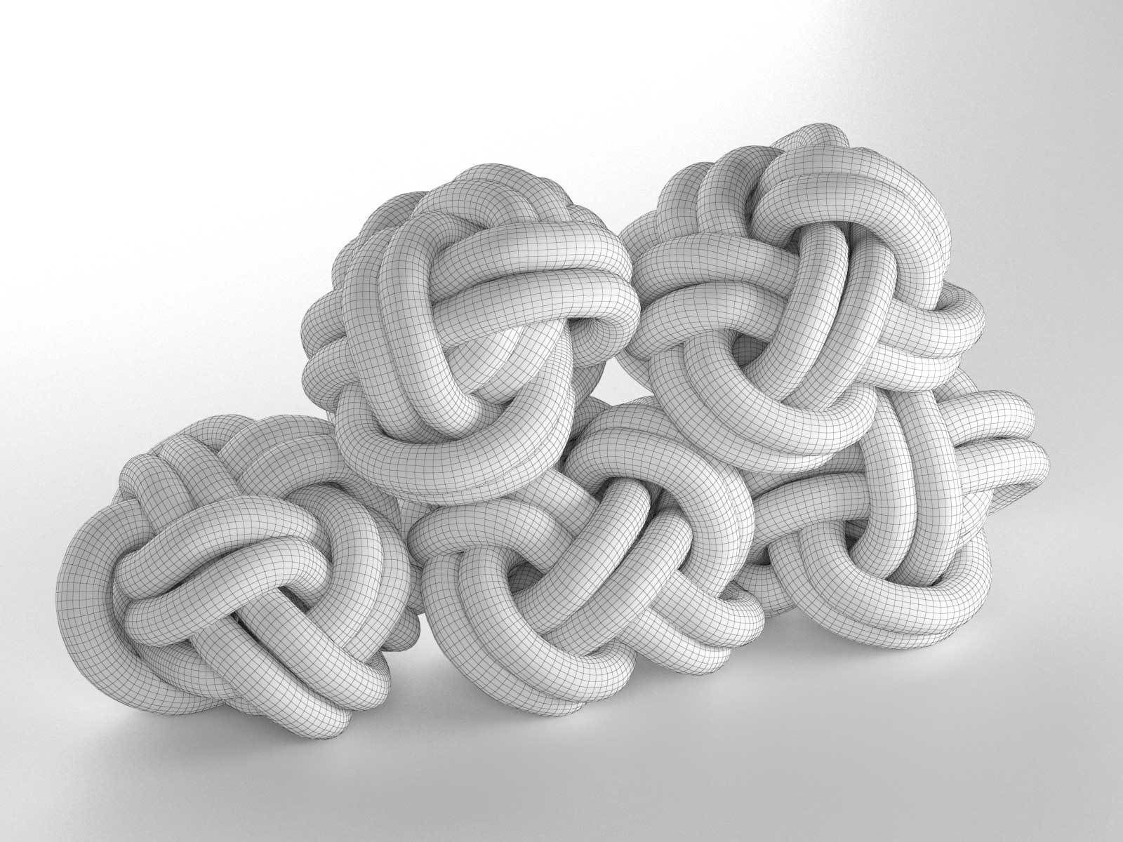 Knot Cushion 3D model_3