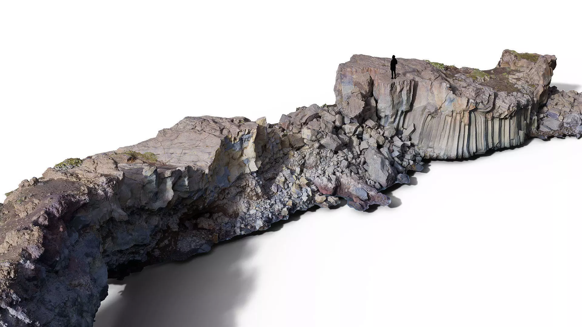 Basalt Cliff Scan A Low-poly 3D model