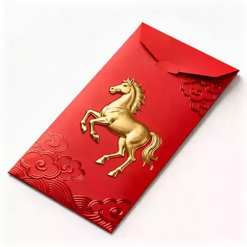 2026 Lunar Year Imperial Golden Horse 3D Model V04