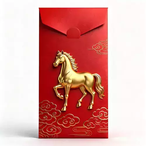 2026 Lunar Year Imperial Golden Horse 3D Model V06