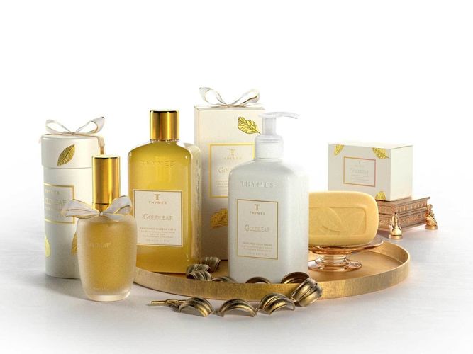 Goldleaf Collection gold trays and bowls for home 3D model