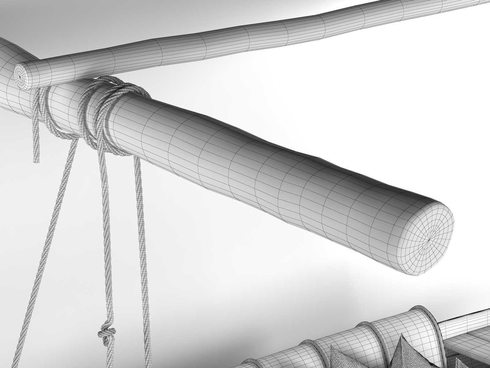 Hanging Boat Sofa 3D model_3