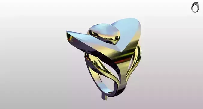 Organic Petal Gold Ring