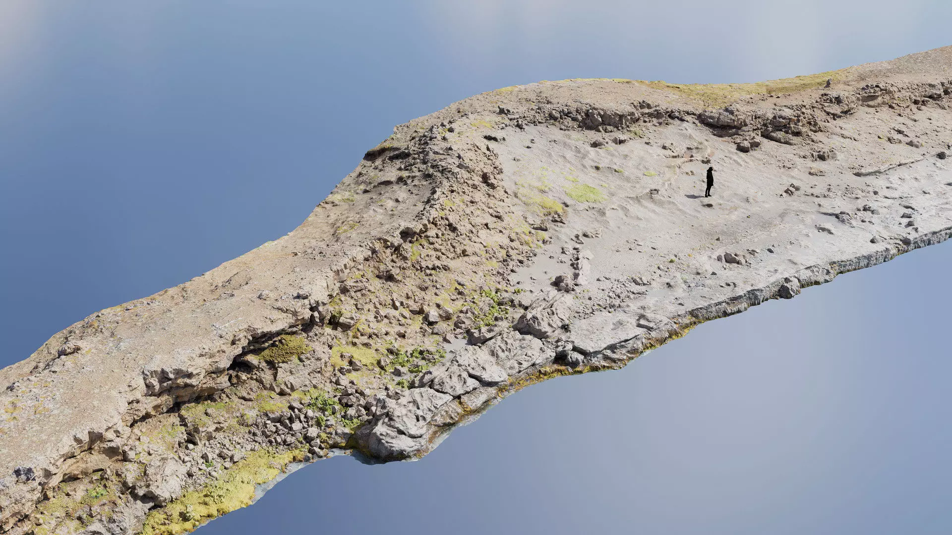 Basalt Cliff Scan J Low-poly 3D model