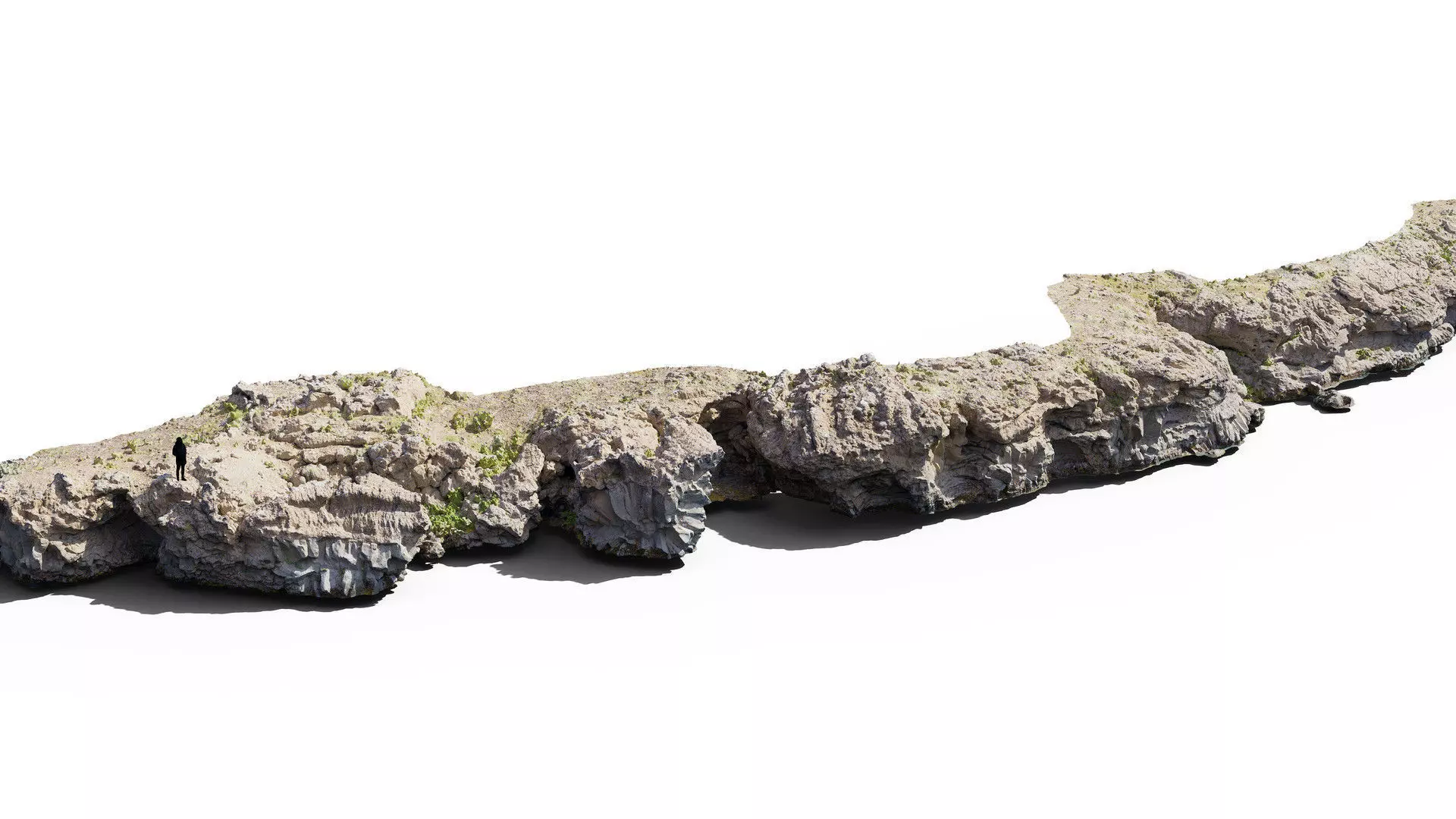 Basalt Cliff Scan L Low-poly 3D model