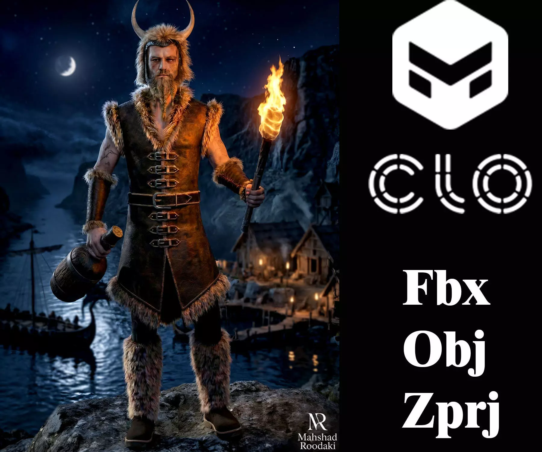 Bjorn of the Midnight Fjords 3D model