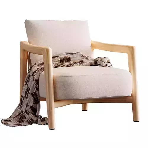 Ponte Armchair By Poliform 3D model 5