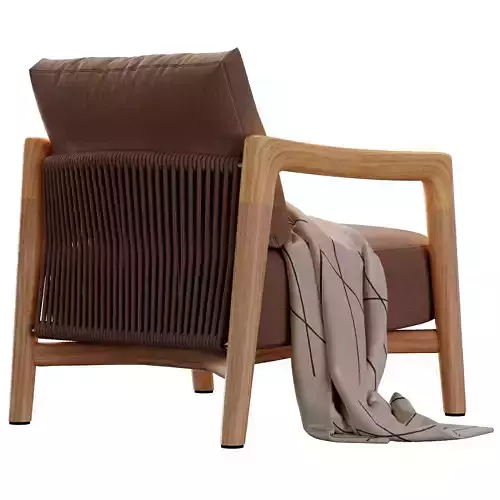 Ponte Armchair By Poliform 3D model 7