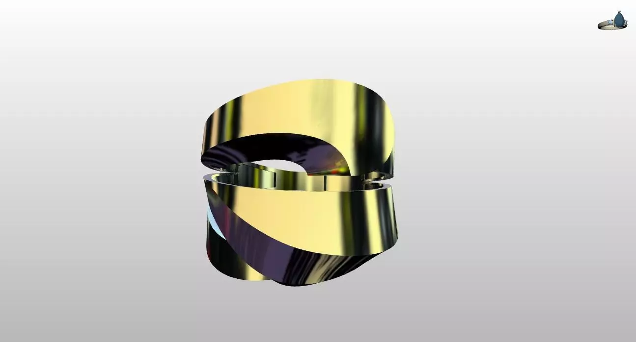 Contemporary Bold Petal Ring 3D print model