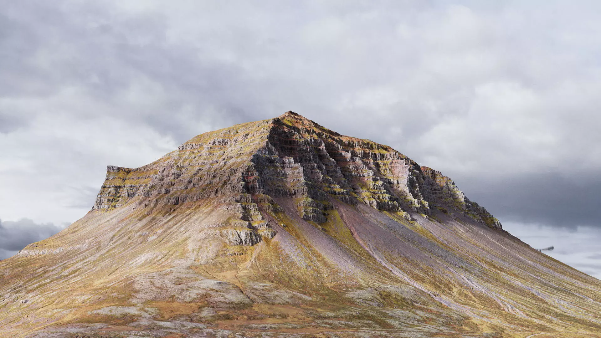 Nordic Mountain Scan Low-poly 3D model