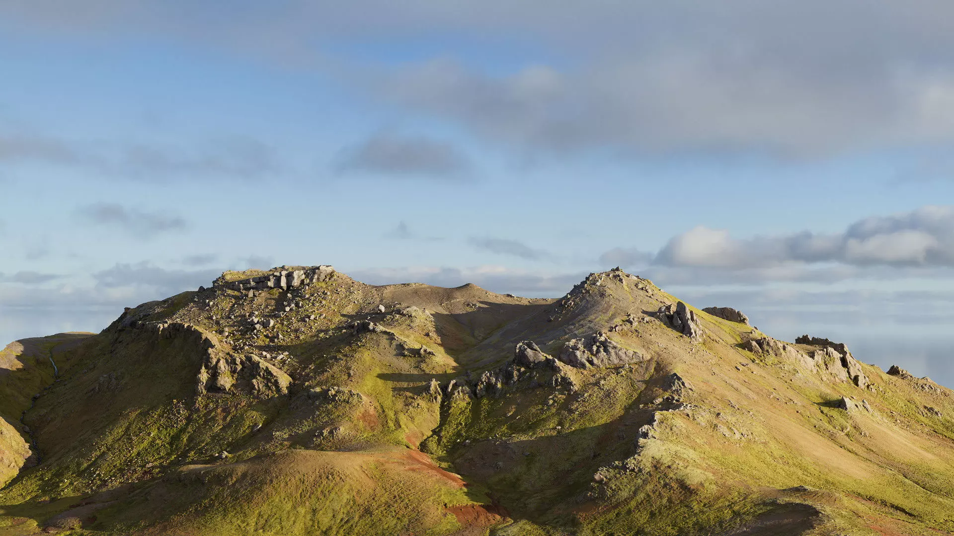Icelandic Mountain Low-poly 3D model