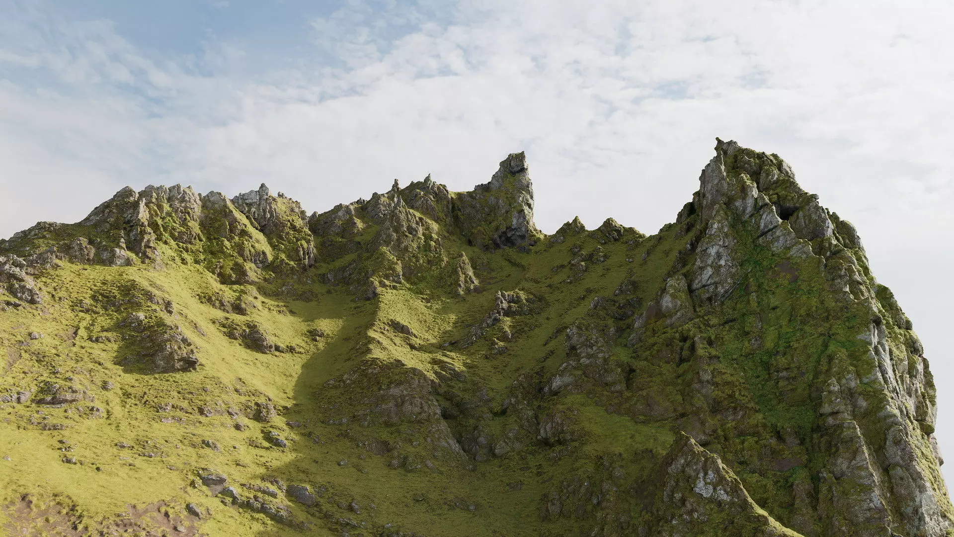 Big Mountain Peak Low-poly 3D model