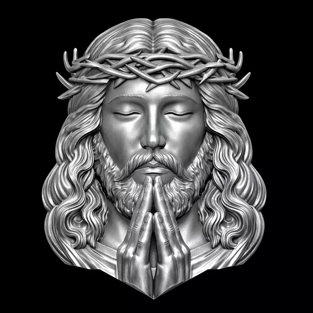 Jesus Christ wearing the crown 3D print model