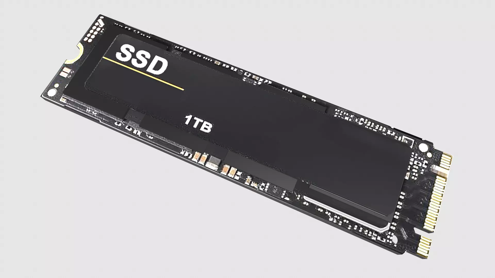 Generic 1TB SSD Card Low Poly Low-poly 3D model