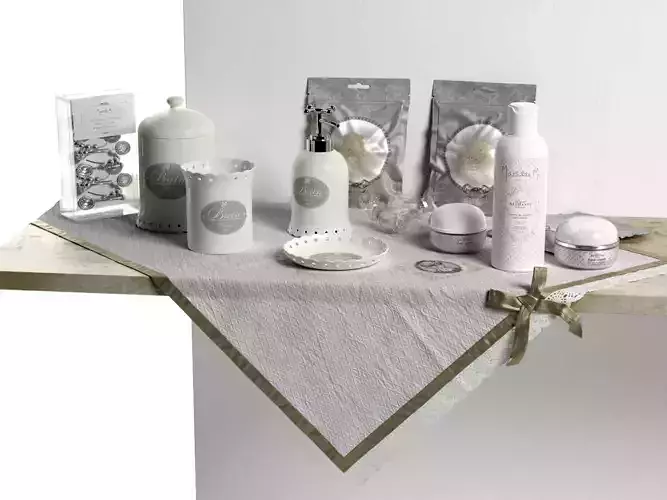 Box with Jewelry Bath Accessories and Roses