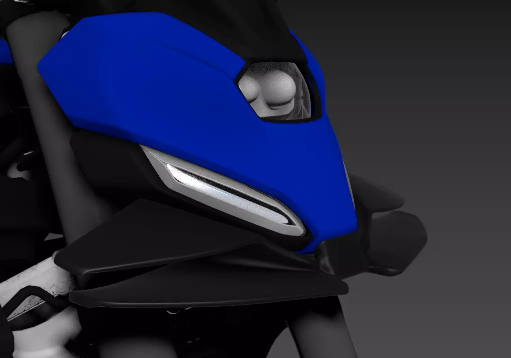 3D Printable Yamaha MT-07 2025 Front Winglet 3D print model