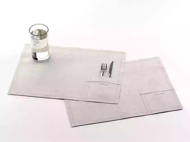 Belgian Placemats with Glass of Water