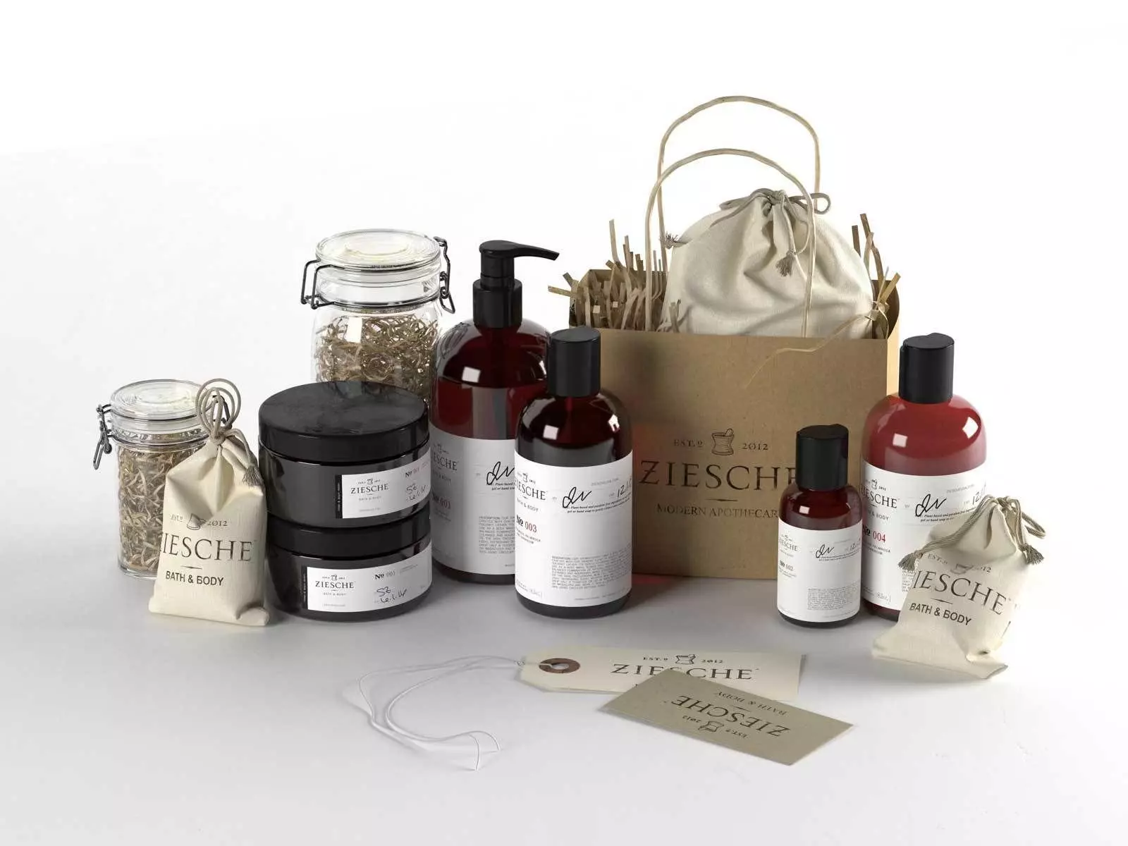 Body Care Cosmetics Collection 3D model_0