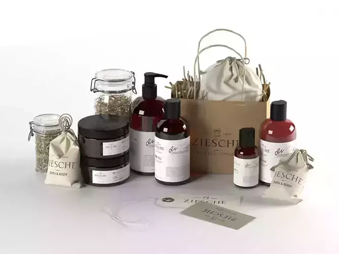 Body Care Cosmetics Collection 3D model